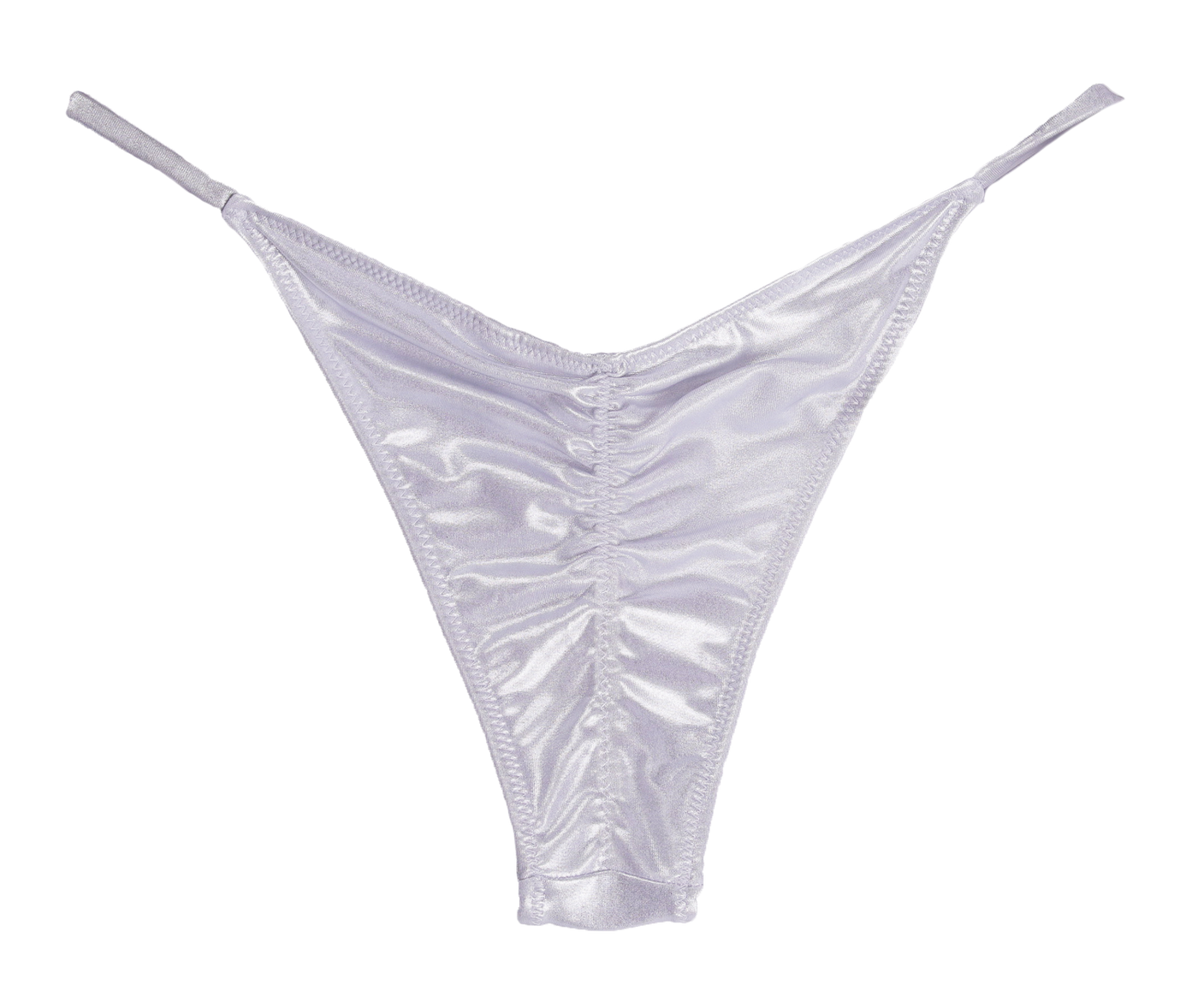 TINY SIDE TIE ARGOLA SILVER SATIN (CALCINHA/BOTTOM)