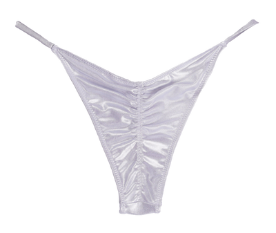 TINY SIDE TIE ARGOLA SILVER SATIN (CALCINHA/BOTTOM)