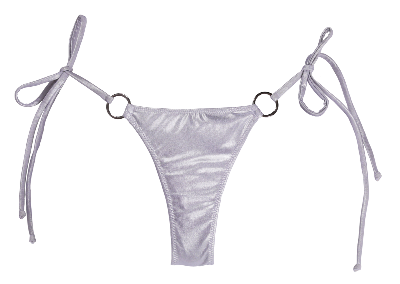 TINY SIDE TIE ARGOLA SILVER SATIN (CALCINHA/BOTTOM)