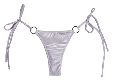 TINY SIDE TIE ARGOLA SILVER SATIN (CALCINHA/BOTTOM)