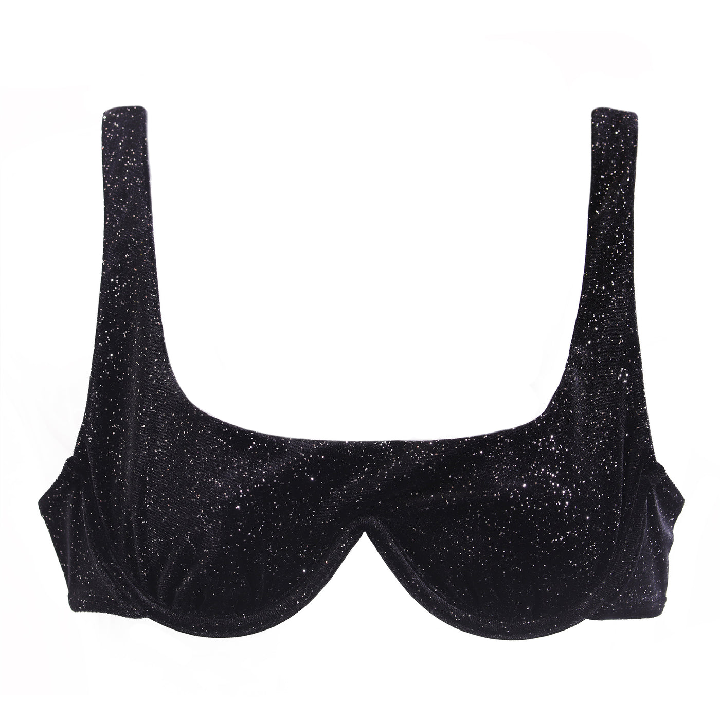 TOP CAROL ARO BLACK VELVET GLITTER (TOP/SUTIÃ)